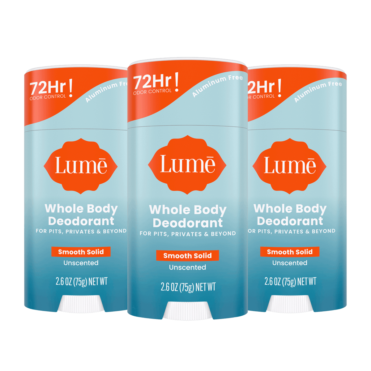 3 blue unscented stick deodorants
