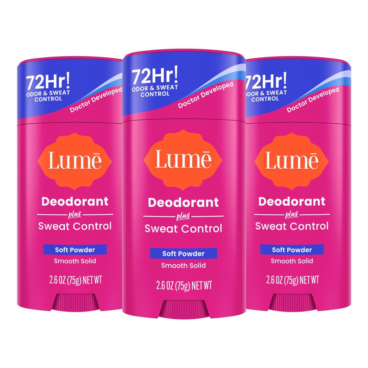 Soft Powder | Sweat Control Solid Deodorant 3-Pack