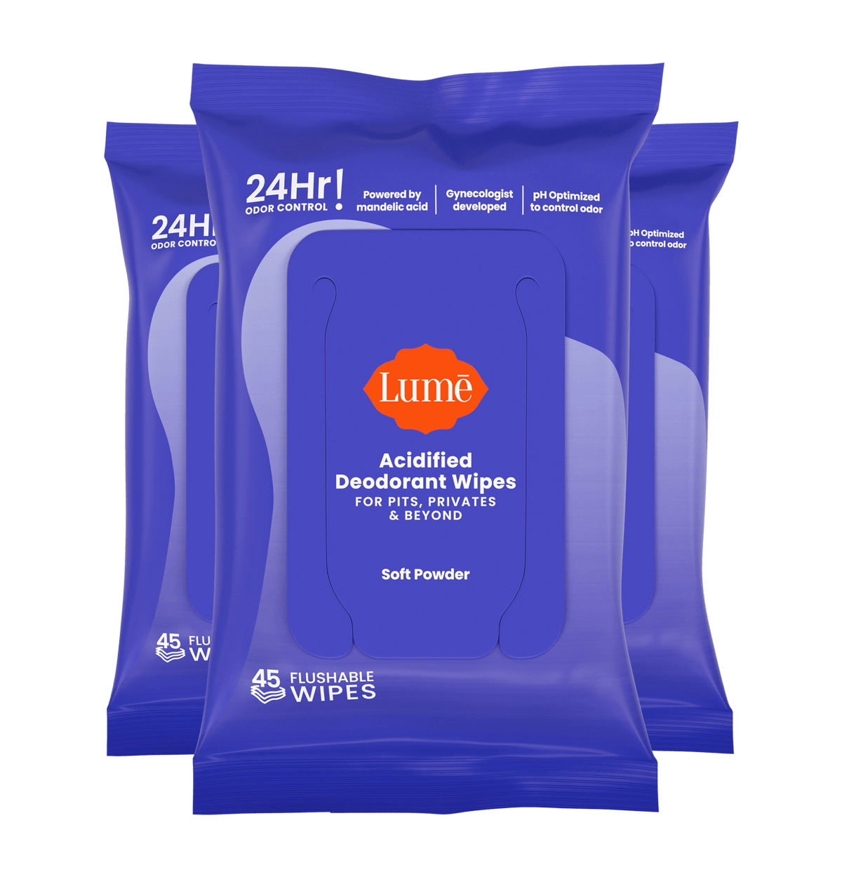 Soft Powder 45ct Wipes | Deodorant Wipes 3-Pack